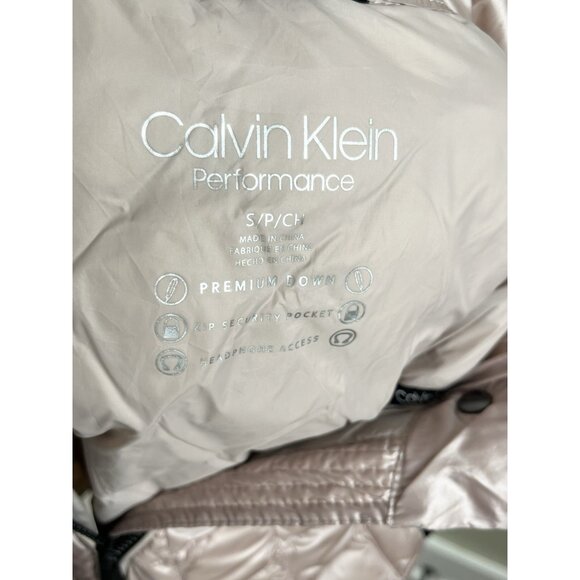 Calvin Klein Performance Women’s Sz Sm Quilted Down Vest Pink Full Zip Down Fill - Picture 5 of 10